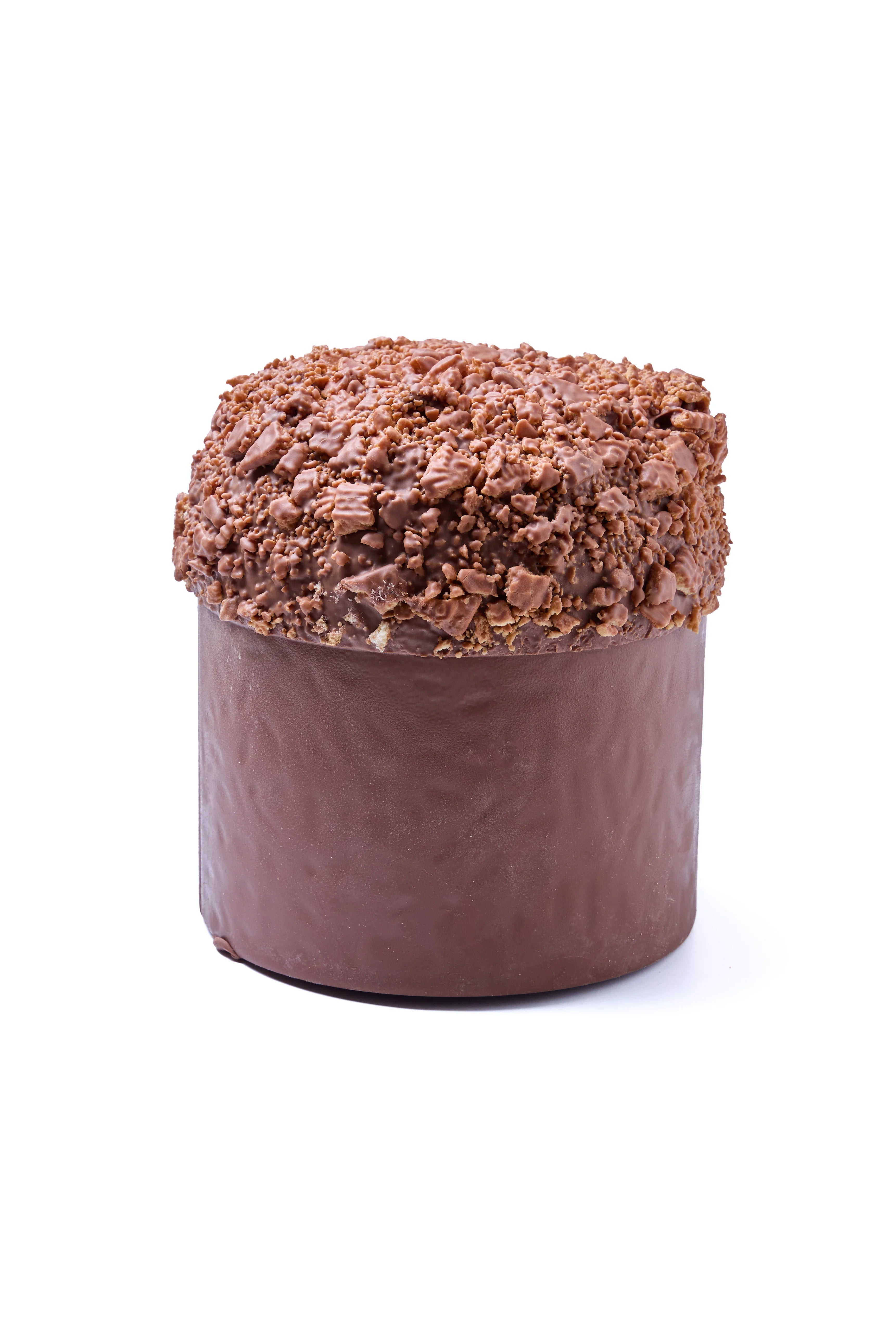 Cioccolato al Latte a forma di Panettone ricoperto con granella di Zenotto